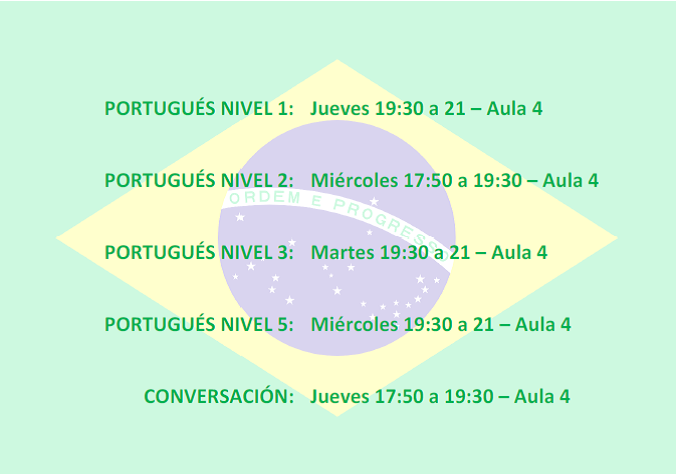 Portugúes horarios 2018